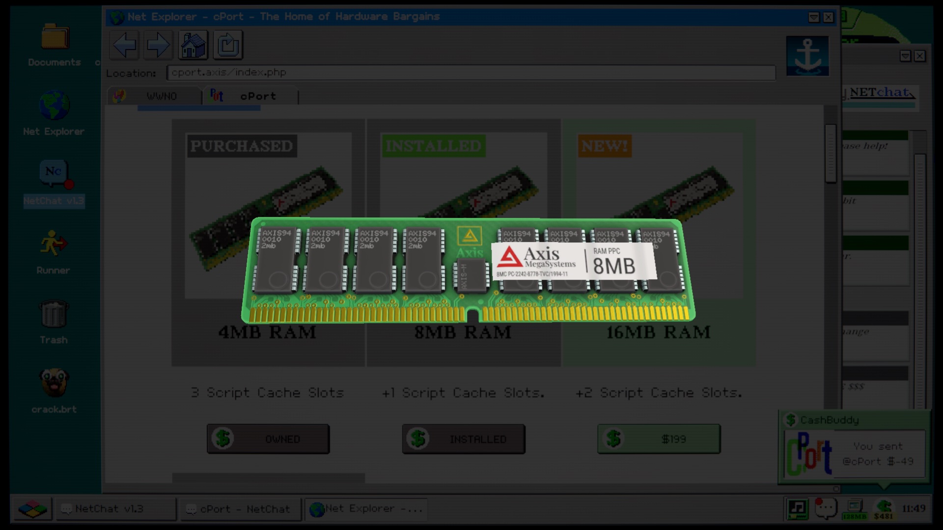 RAM upgrade screenshot